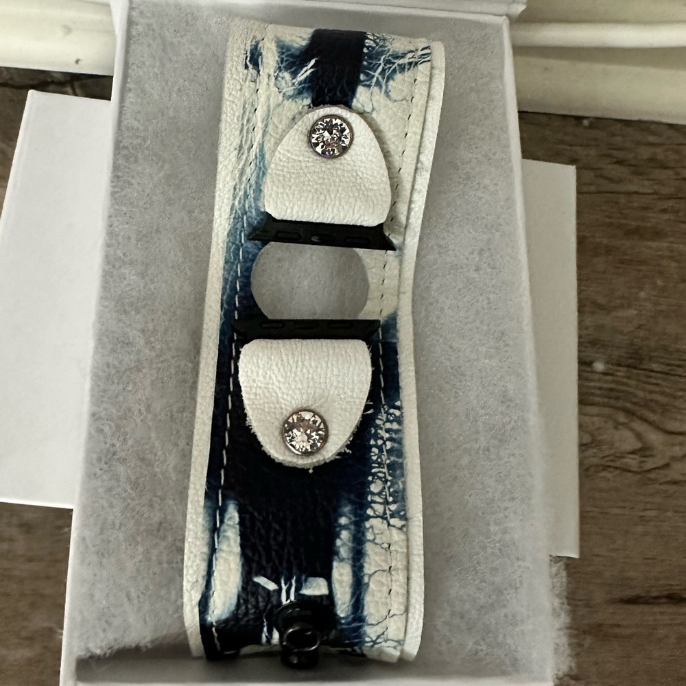 Spark*l Indigo Shibori Apple Watch Cuff Band